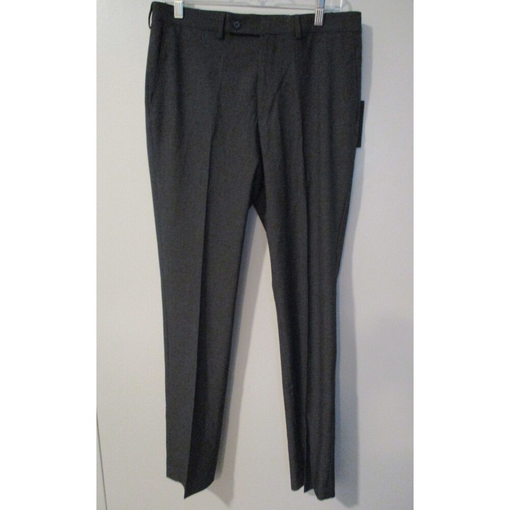 DKNY Men's Sz 32x32 Dario Modern-Fit Stretch Suit Separate Pants Gray Trousers